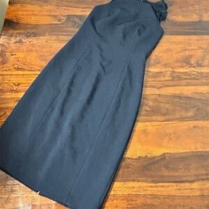 REISS Women's Navy Sleeveless Lace Pencil Dress Size 0 Knee Length